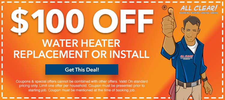 discount on water heater replacement or installation in Belleville, NJ