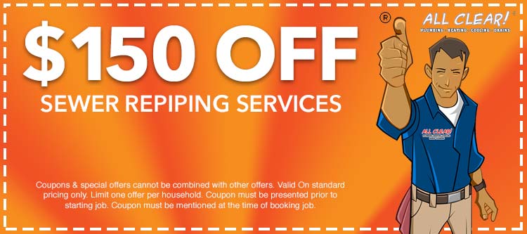 discount on sewer repiping services in Essex County, NJ